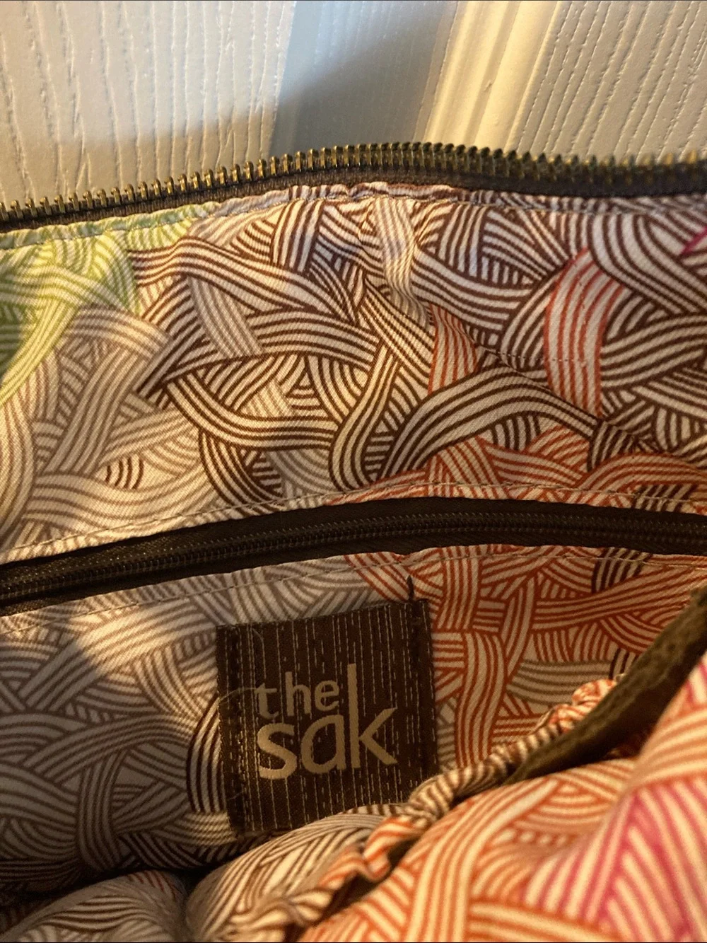 The Sak Dark Brown Leather Messenger Bag